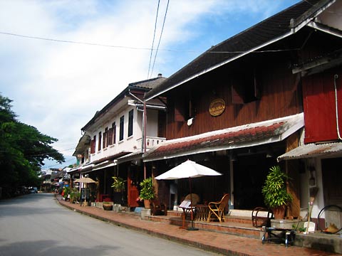 Galanga Café Restaurant in the bank of the Mekong River in Luang Prabang